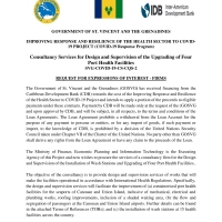 Caribbean Development Bank - Consultancy Services for Design and Supervision of the Installation of Wash Stations and the Upgrading of Four Port Health Facilities SVG-COVID-19_CS-CQS-2